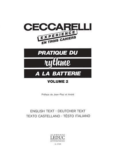 Ceccarelli-Experience Vol.2, Perc (Part.)