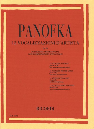 H. Panofka: 12 Vocalizzi d'Artista op. 86