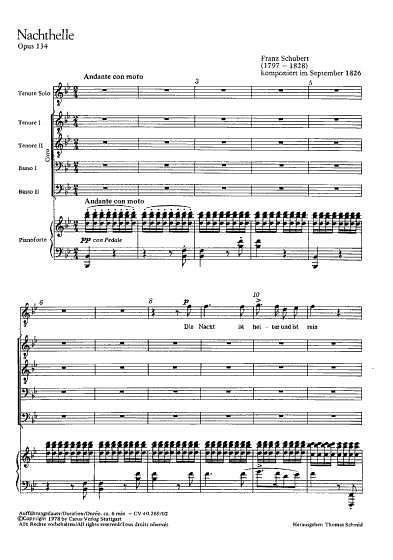 F. Schubert: Nachthelle B-Dur D 892 (1826)