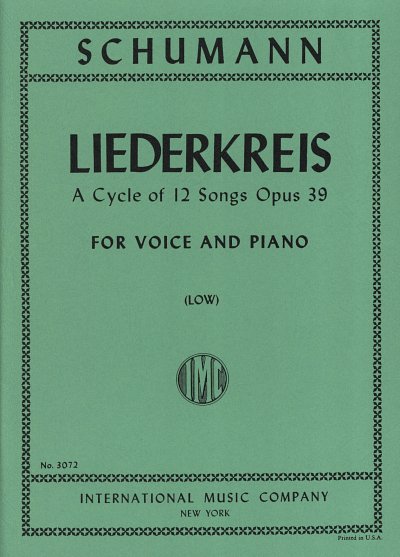 R. Schumann: Liederkreis Op. 39 (Ted.-Ingl.) (Kagen) (Bu)