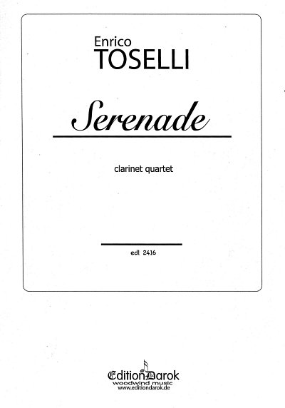 AQ: E. Toselli: Serenade, 4 Klarinetten (B-Ware)