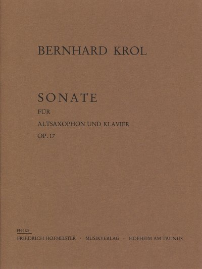 B. Krol: Sonate op.17 für Altsaxophon