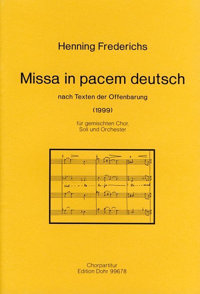 F. Henning: Missa in pacem deutsch, Gch (Chpa)