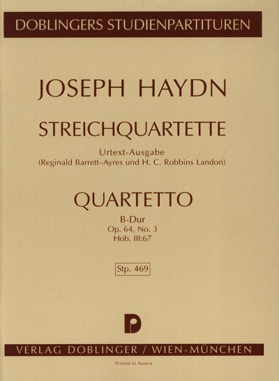 J. Haydn: Streichquartett B-Dur op. 64/3 Hob. III:67