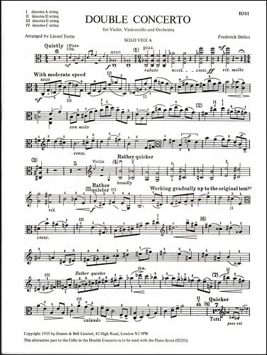 F. Delius: Double Concerto, VlVaKlv (Vlasolo)