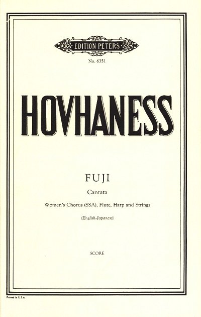 A. Hovhaness: Fuji op. 182