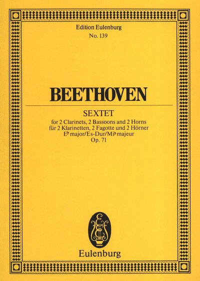 L. v. Beethoven: Sextett Es-Dur Op 71 Eulenburg Studienparti