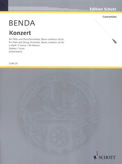 F. Benda: Konzert e-Moll , FlStroBc (Part.)