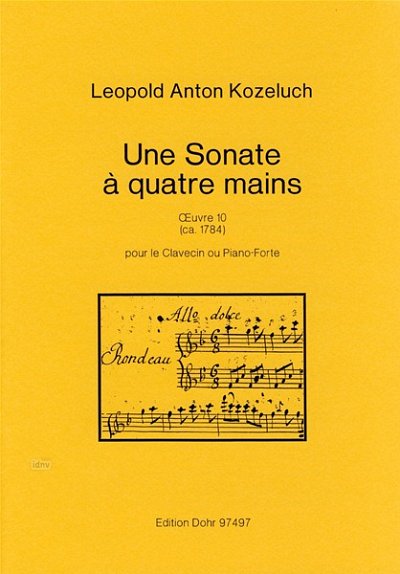 J.A. Kozeluch: Une Sonate á quatre mains op., Klav4m (Part.)