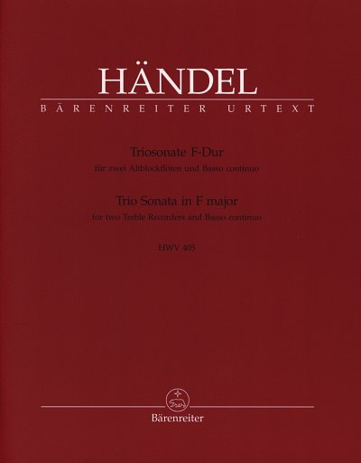 G.F. Händel: Triosonate F-Dur HWV 405, 2AblfBc (Pa+St)