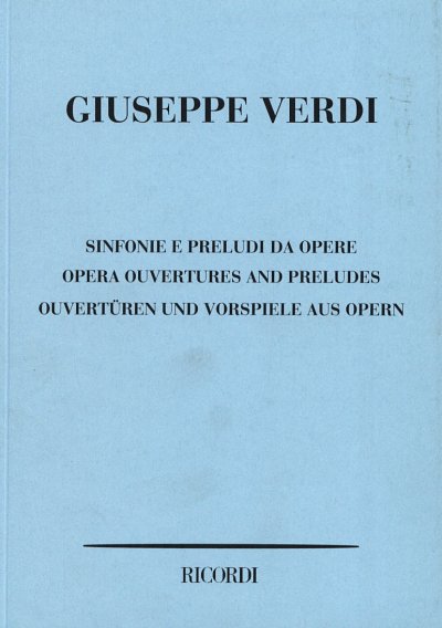 G. Verdi: Sinfonie E Preludi Da Opere , Sinfo (Part.)
