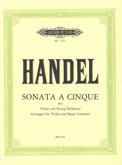 G.F. Haendel: Sonata a cinque B-Dur HWV 288, VlKlav (Pa+St)