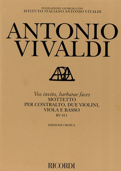 A. Vivaldi y otros.: Vos Invito, Barbarae Faces Rv 811