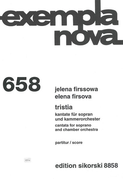 J.O. Firsowa: Tristia op. 22 , GesSOrch (Stp)