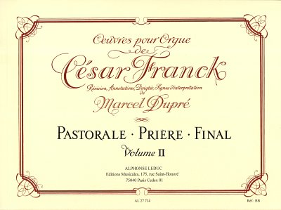 C. Franck: _uvre pour Orgue 2, Org