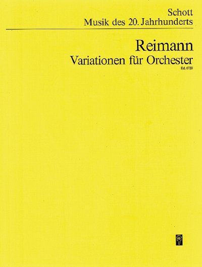 A. Reimann: Variationen , Orch (Stp)