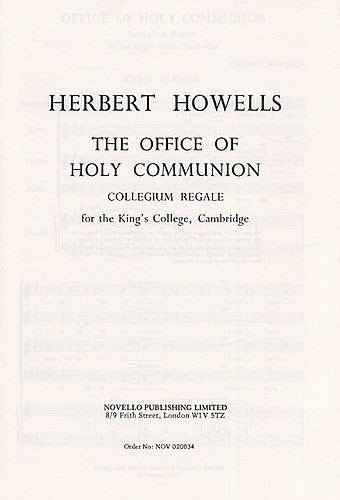 H. Howells: Communion Service (Collegium Regale, GchOrg (Bu)