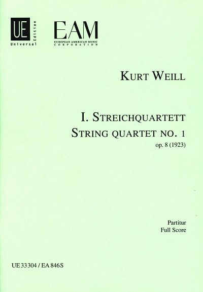 W. Kurt: Streichquartett Nr. 1 op. 8  (Stp)