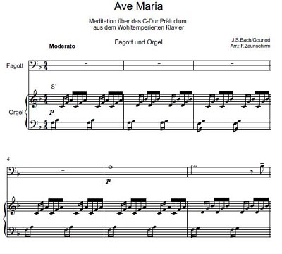 DL: C. Gounod: Ave Maria, FagOrg (Par2St)