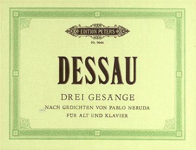 P. Dessau: 3 Gesaenge, GesKlav (KA)