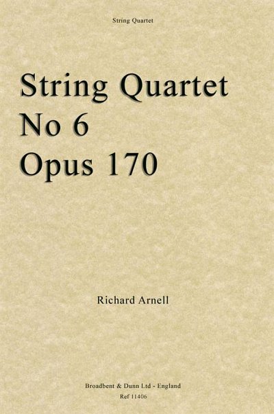 String Quartet No. 6, Opus 170, 2VlVaVc (Pa+St)