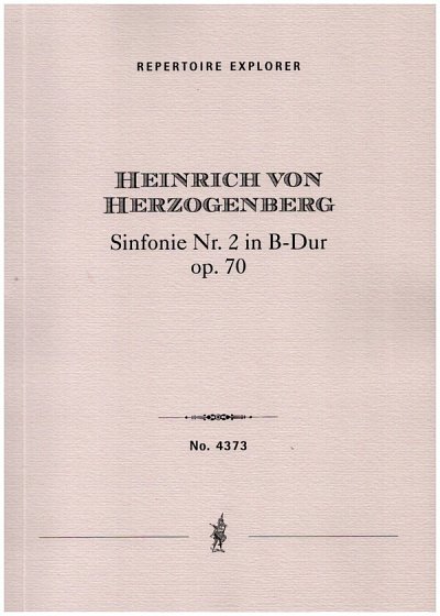 Sinfonie B-Dur Nr.2 op.70, Sinfo (Part.)