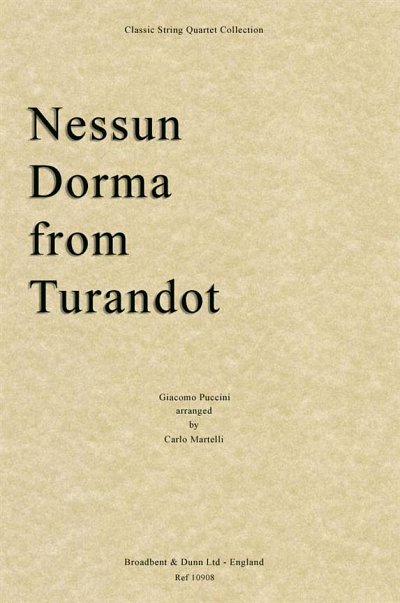 G. Puccini: Nessun Dorma from Turandot, 2VlVaVc (Stsatz)