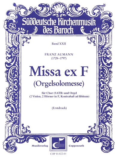 F. Aumann: Missa ex F, Gch4Org;2Va (Part.)