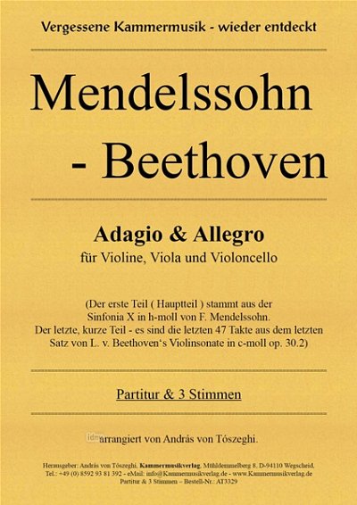 F. Mendelssohn Barth: Adagio & Allegro, VlVlaVc (Pa+St)