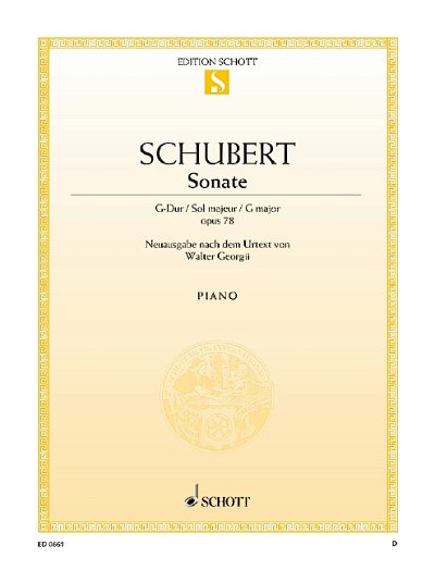DL: F. Schubert: Sonate G-Dur, Klav