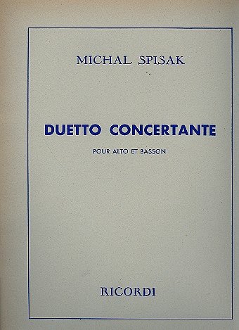 Duetto Concertante Alto Et Basson (Part.)