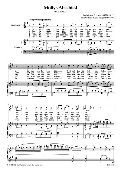 DL: L. v. Beethoven: Mollys Abschied op. 52, Nr. 5