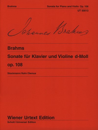 J. Brahms: Sonate fuer Klavier und Violine, VlKlav (KlavpaSt