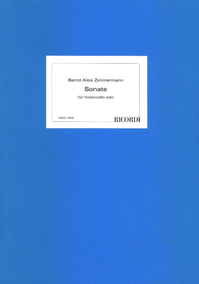 B.A. Zimmermann: Sonate, Vc