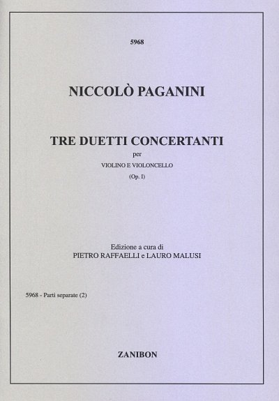 N. Paganini: Tre Duetti Concertanti, Op. 1 (Part.)
