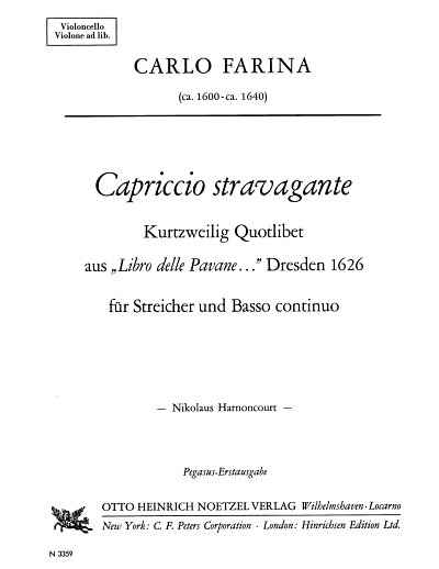 C. Farina: Capriccio stravagante, StrBc (Vc)