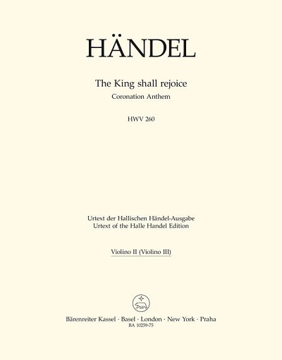 G.F. Händel: The King shall rejoice HWV 26, Gch6OrchBc (Vl2)