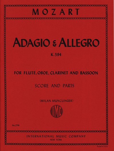 W.A. Mozart: Adagio E Allegro K 594 (Munclinger) (Bu)
