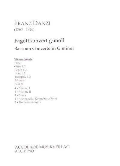 F. Danzi: Fagottkonzert g-moll, FagOrch (Stsatz)