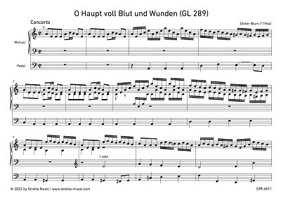 DL: D. Blum: O Haupt voll Blut und Wunden (GL 289), Org