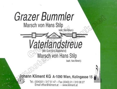 H. Stilp: Grazer Bummler / Vaterlandstreue (Mit Gott für's Vaterland)