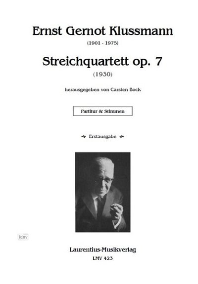 C. Bock: Streichquartett op. 7 (1930), 2VlVaVc (Pa+St)