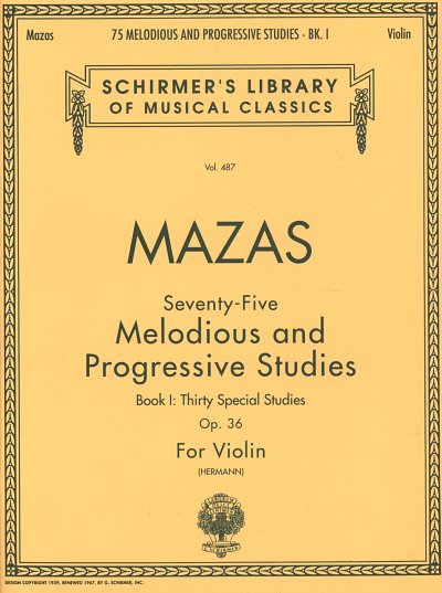 75 Melodious and Progressive Studies, Op. 36 Bk 1, Viol