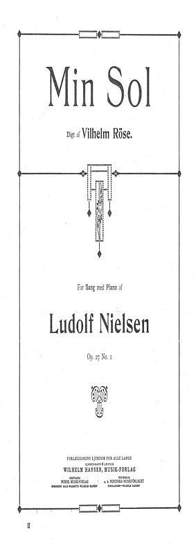 L. Nielsen: Min Sol Op. 27 Nr. 1, GesKlav