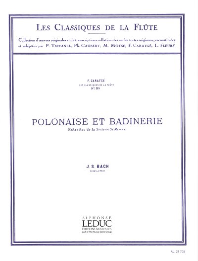 J.S. Bach: Polonaise Et Badinerie, FlKlav (Part.)
