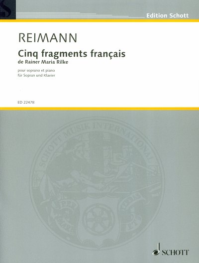 A. Reimann: Cinq fragments francais de Rain, GesKlav (Pa+St)