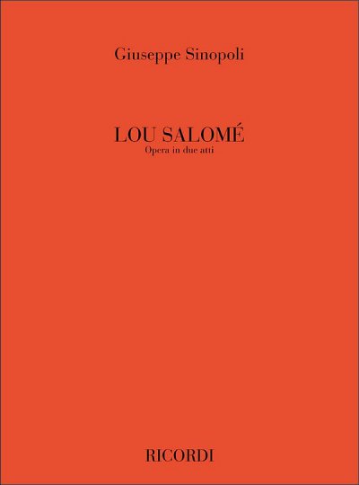 G. Sinopoli: Lou Salomé, GsGchOrch (Part.)
