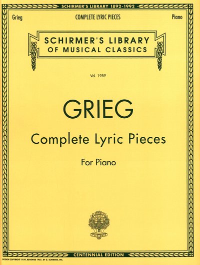 E. Grieg: Complete Lyric Pieces For Piano, Klav