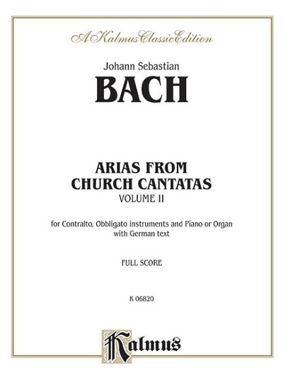 J.S. Bach: Contralto Arias, Volume II (12 Sacred), Ges (Bu)
