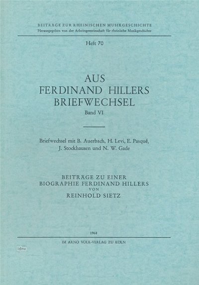 F. Hiller: Aus Ferdinand Hillers Briefwechsel 6 (Bu)